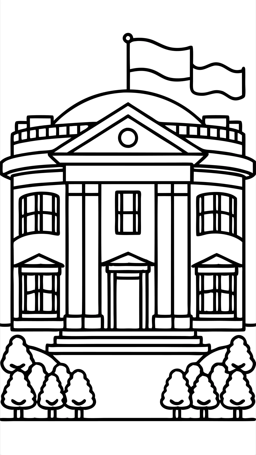 coloring pages of the white house